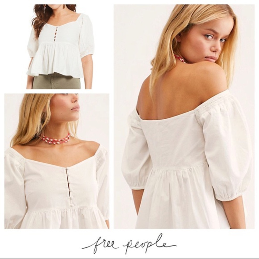 Free People Veronica Sweetheart Babydoll Top